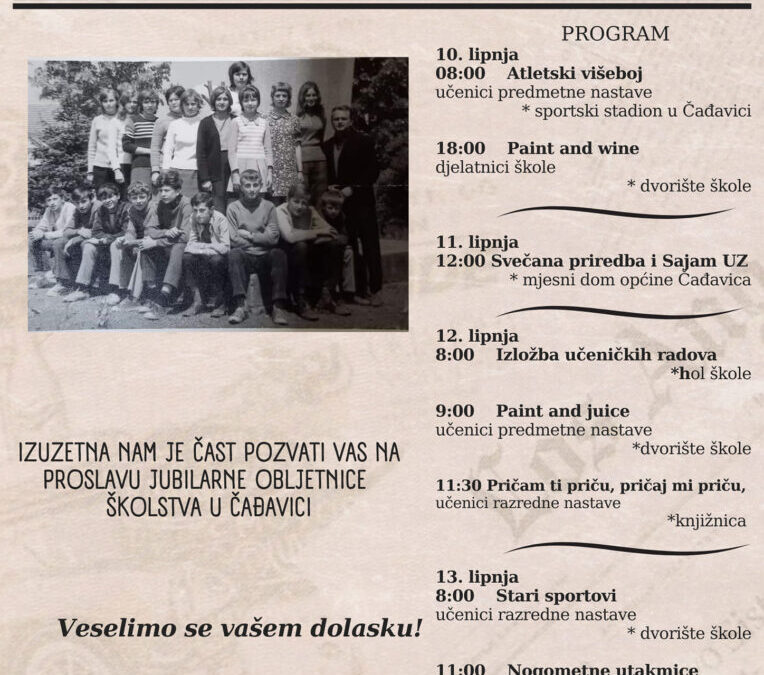 Program obilježavanja 210 godina školstva u Čađavici