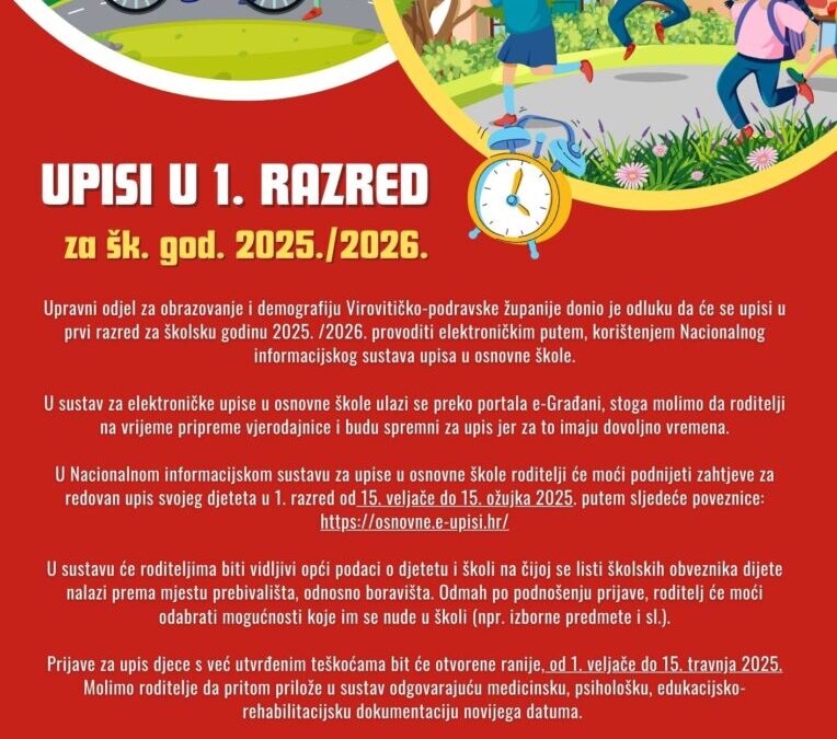 Upisi u 1. razred