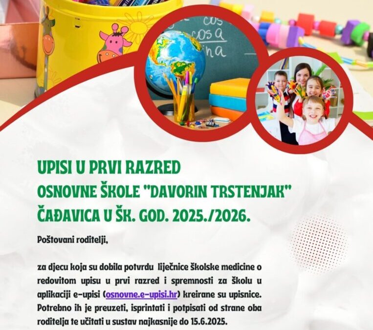 Upisi u prvi razred osnovne škole
