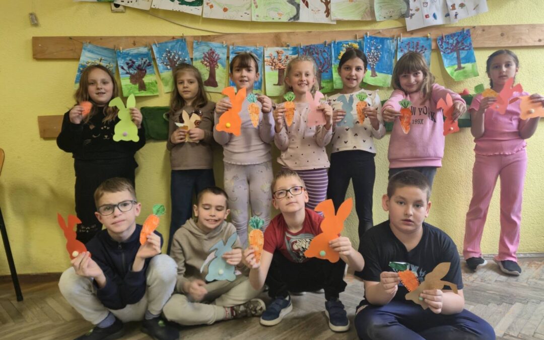 Sretan Uskrs od prvašića i učiteljice Marine!