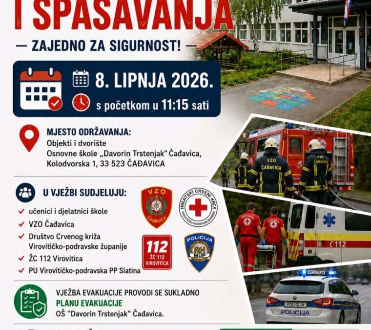 Najava vježbe evakuacije i spašavanja