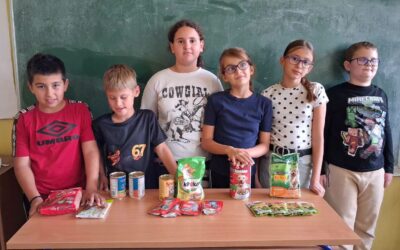 Povodom Svjetskog dana zaštite životnja i učenici 4.razreda su se pridružili akciji skupljanja hrane i dekica za skloniste za životinje u Virovitici.